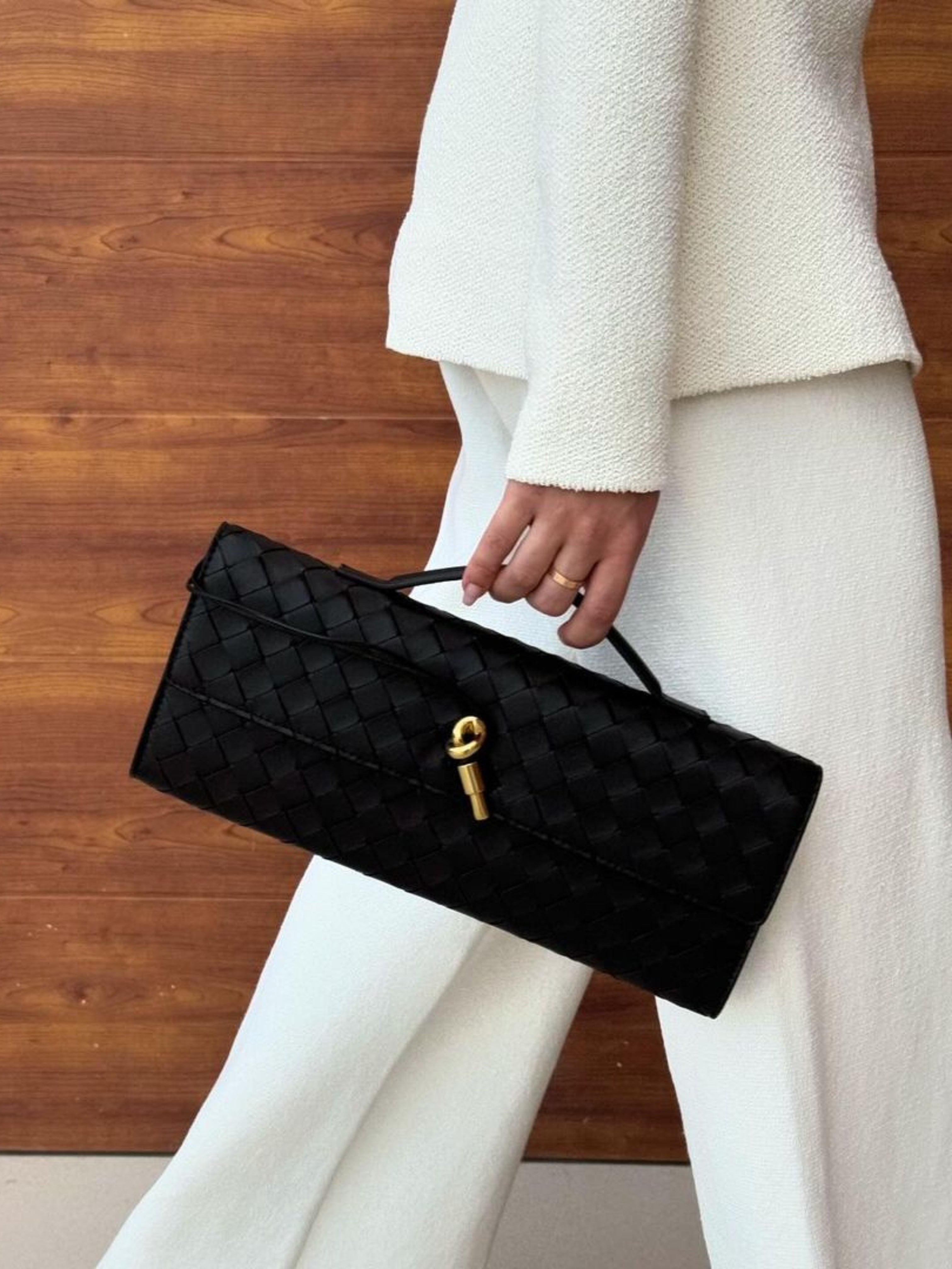 Camila | Luxe Slim Woven Clutch