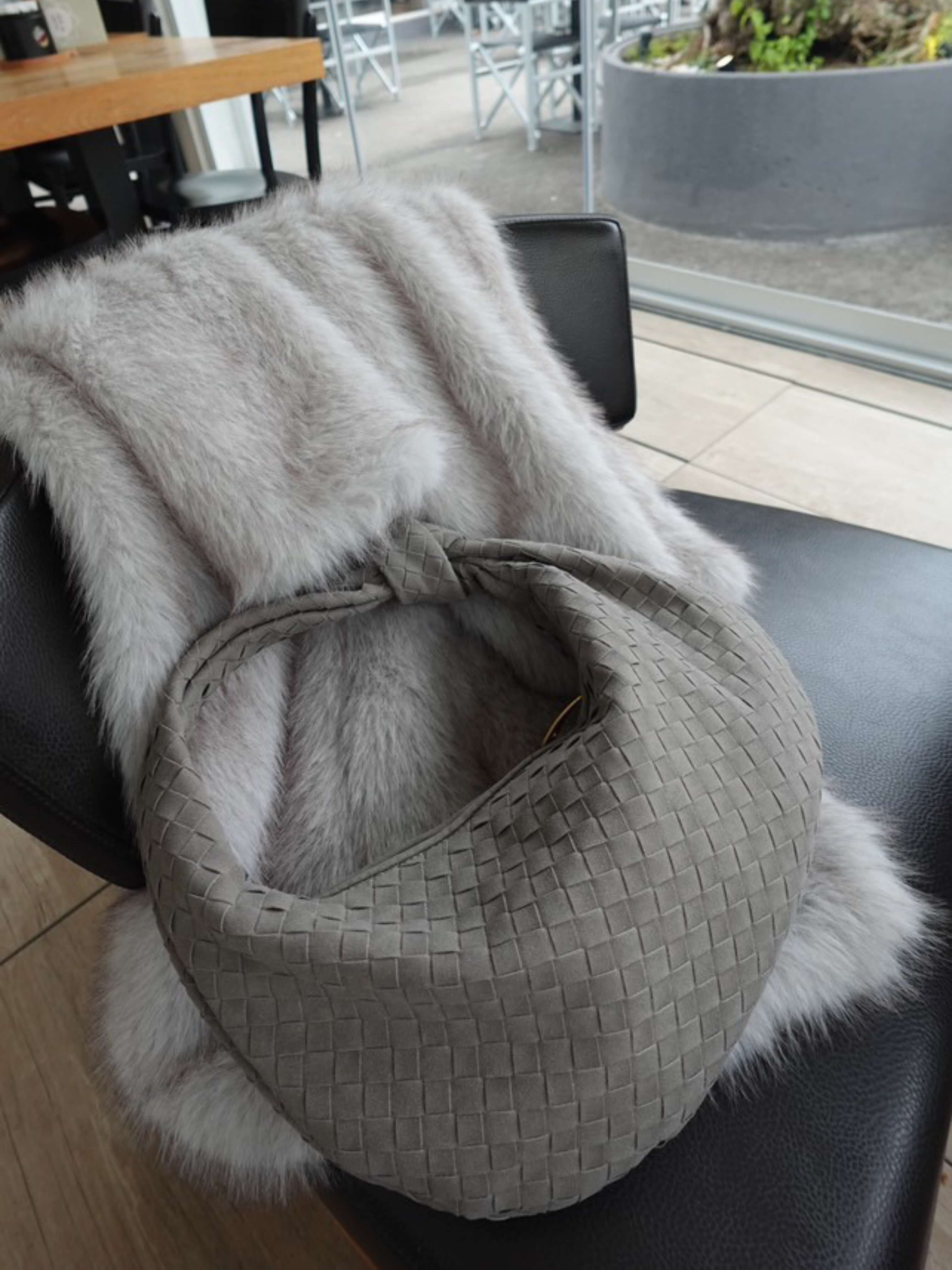 Celeste | Knotted Braided Medium Suede Bag