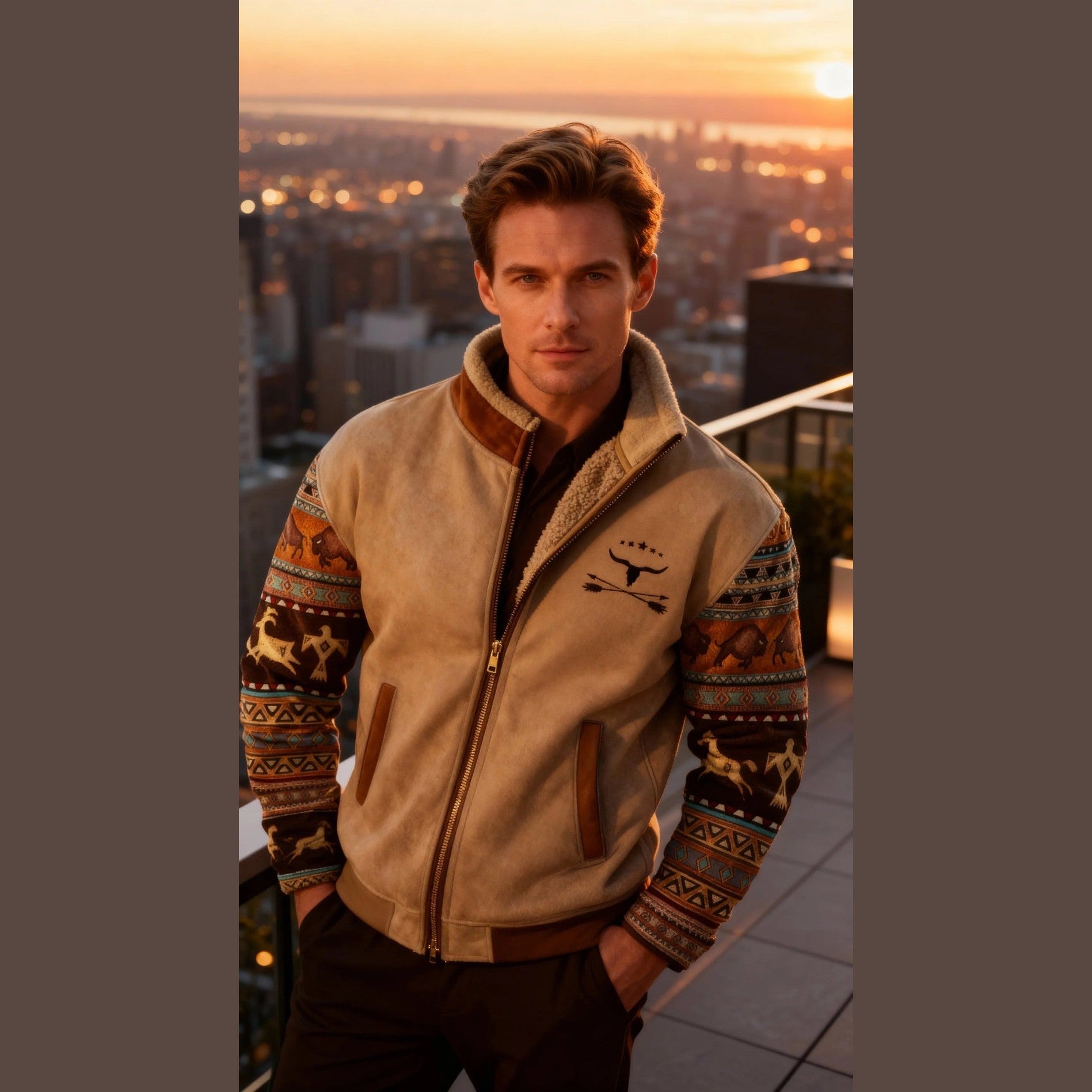 Adrien™ | Stylish fleece jacket for men with thermal lining