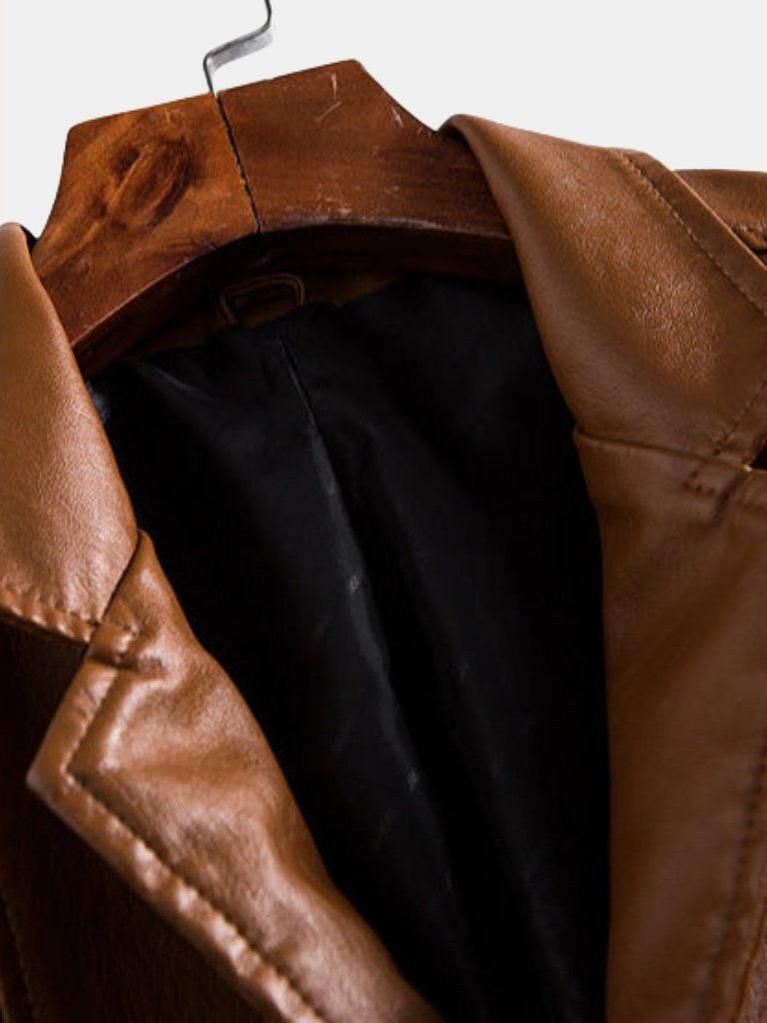 Jonas™ | Caramel-Coloured Leather Jacket