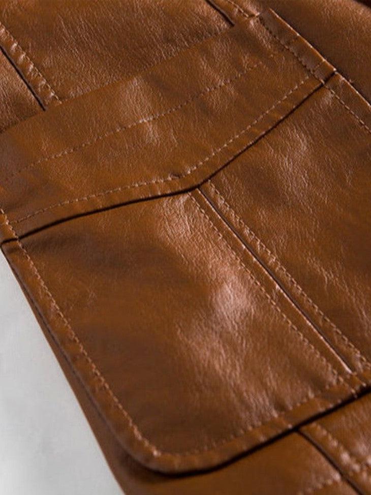 Jonas™ | Caramel-Coloured Leather Jacket