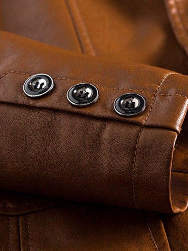 Jonas™ | Caramel-Coloured Leather Jacket