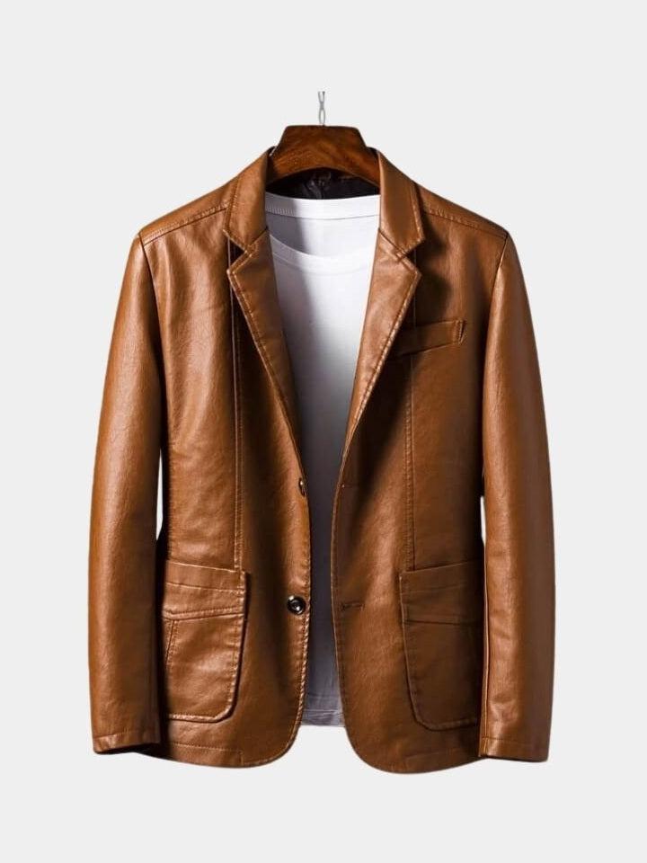 Jonas™ | Caramel-Coloured Leather Jacket