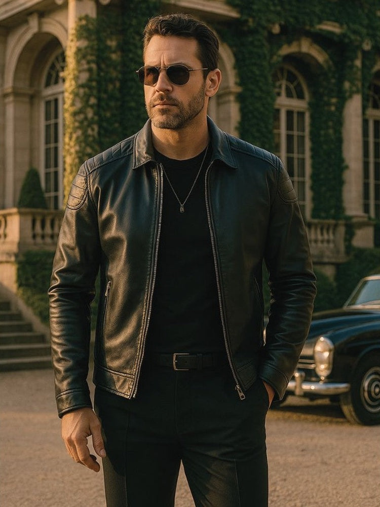 Luca™ | Crossed Leather Jacket