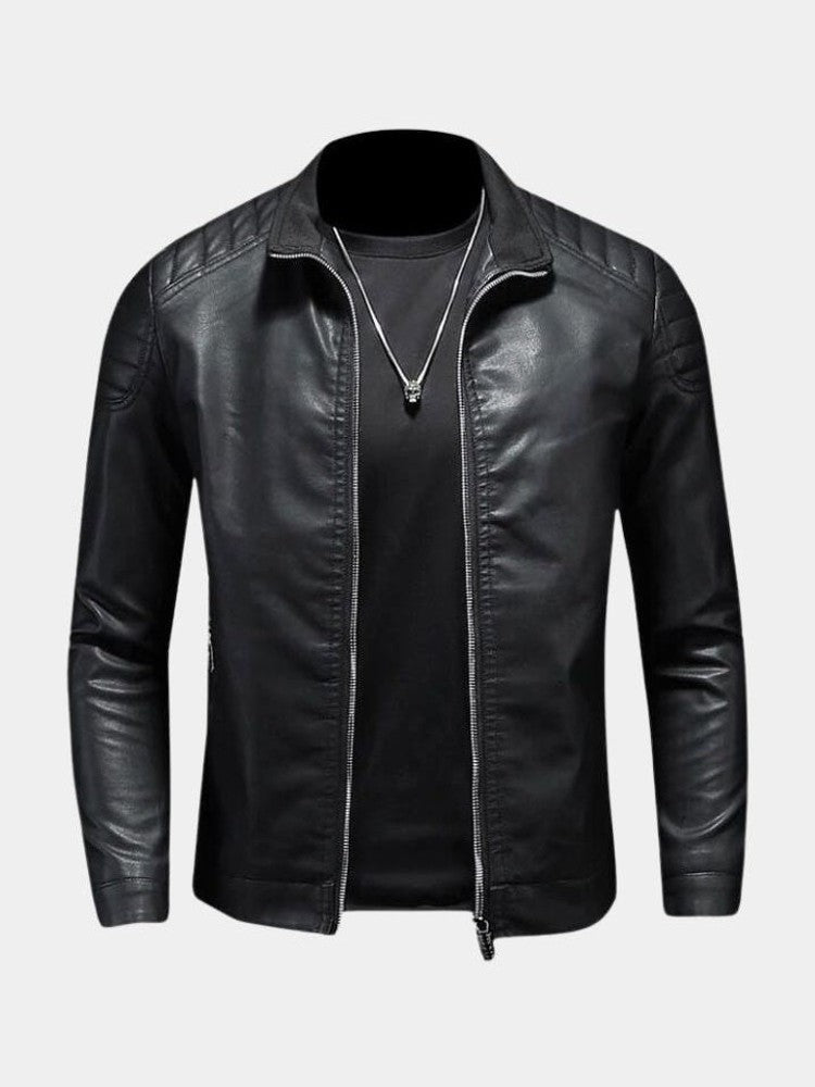 Luca™ | Crossed Leather Jacket