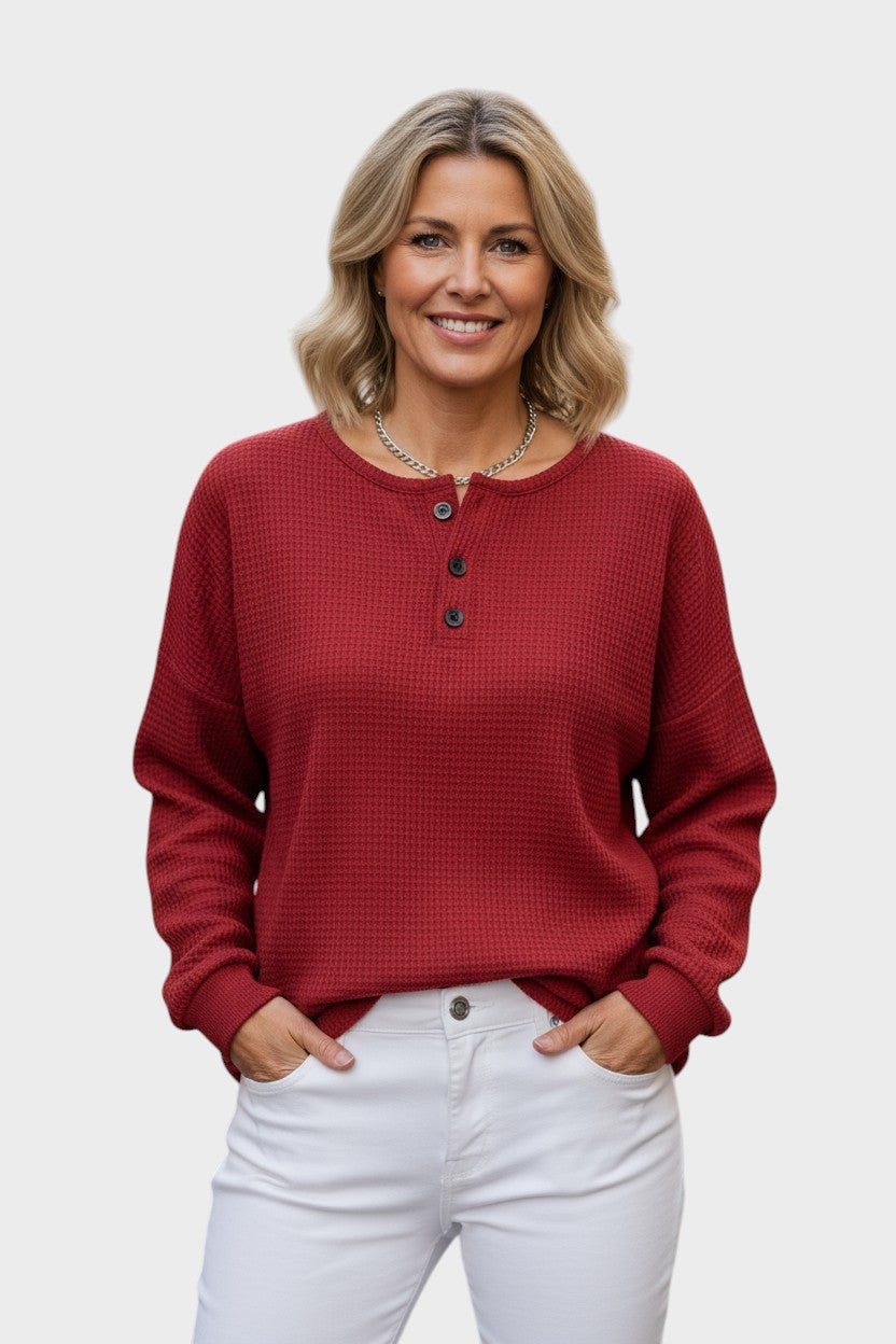 Helle™ | Waffle Knit Comfort Jumper